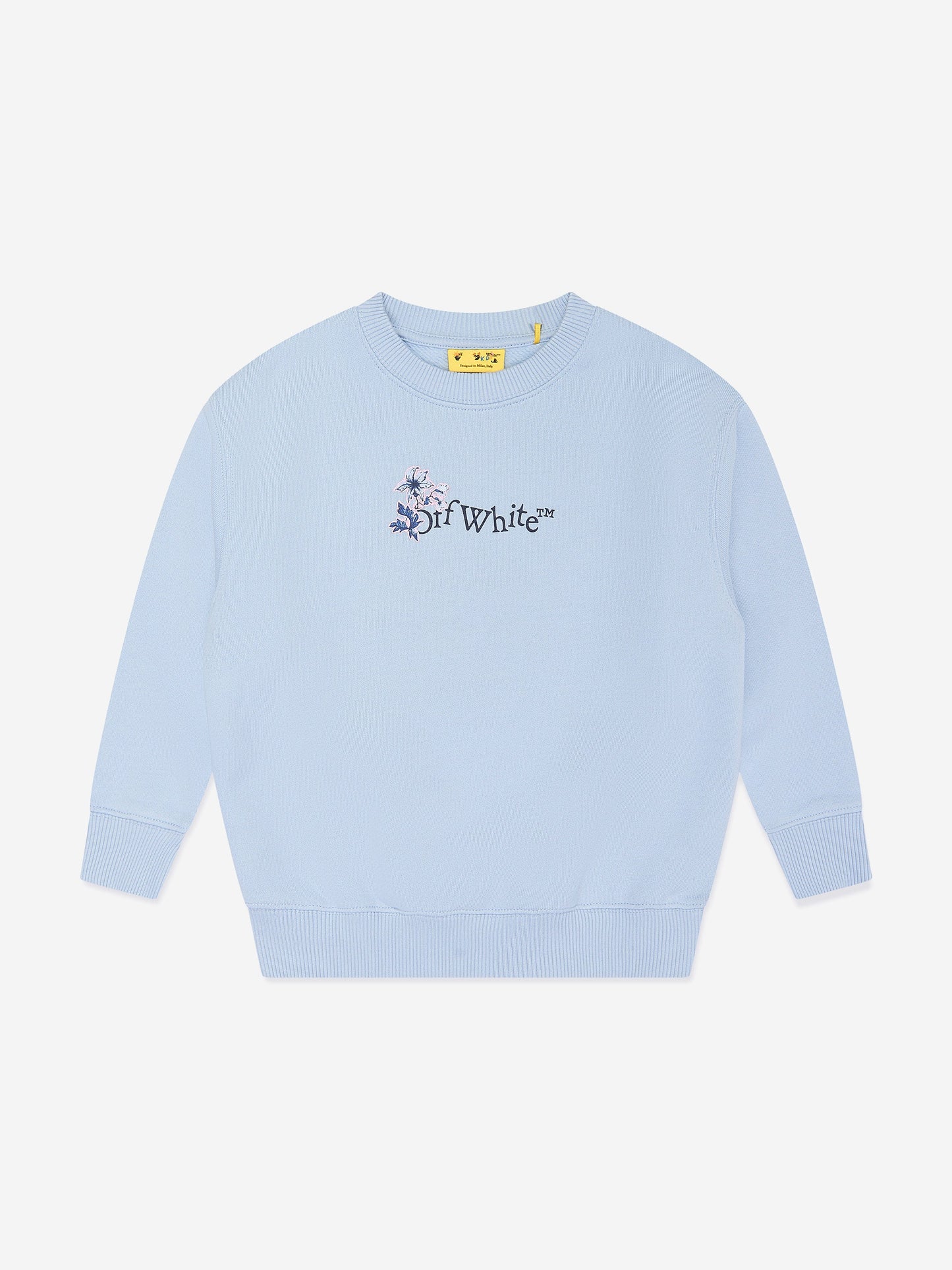 Off-White 女童蓝色箭头花朵运动衫