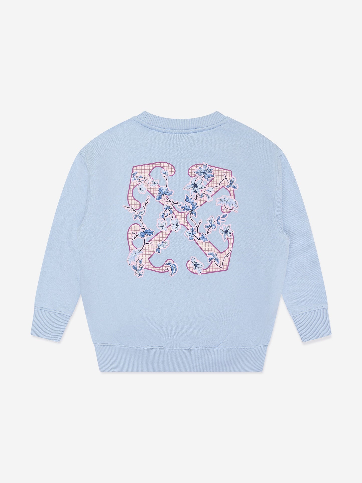 Off-White 女童蓝色箭头花朵运动衫