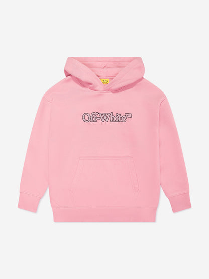 Off-White 女童粉色大书呆子连帽衫