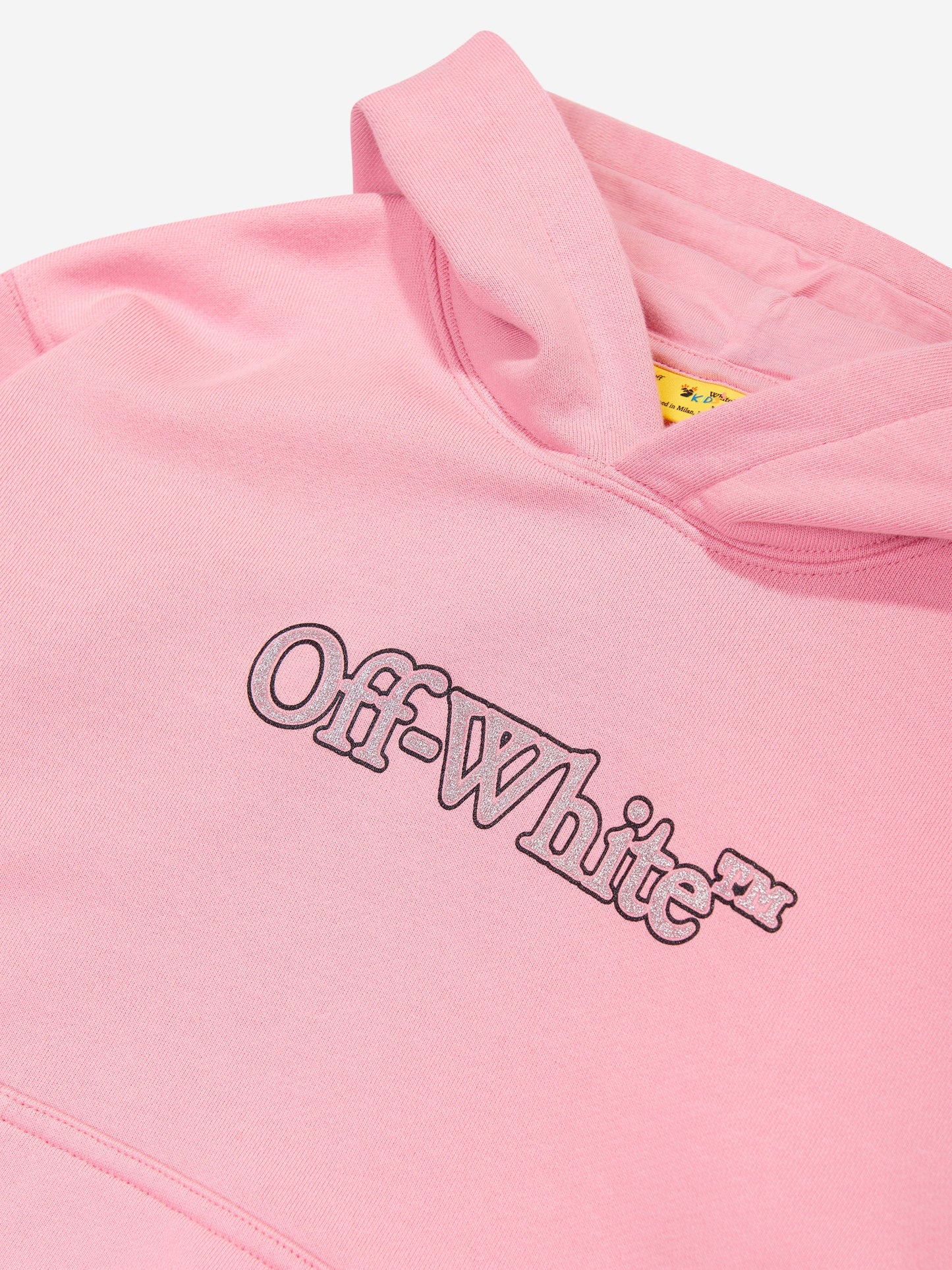 Off-White 女童粉色大书呆子连帽衫