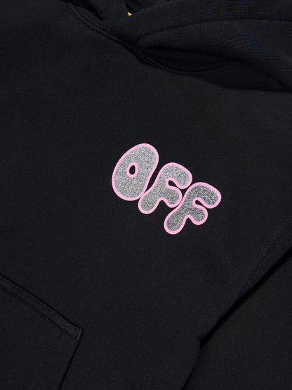 Off-White 女童 Arrow 厚连帽衫（黑色）