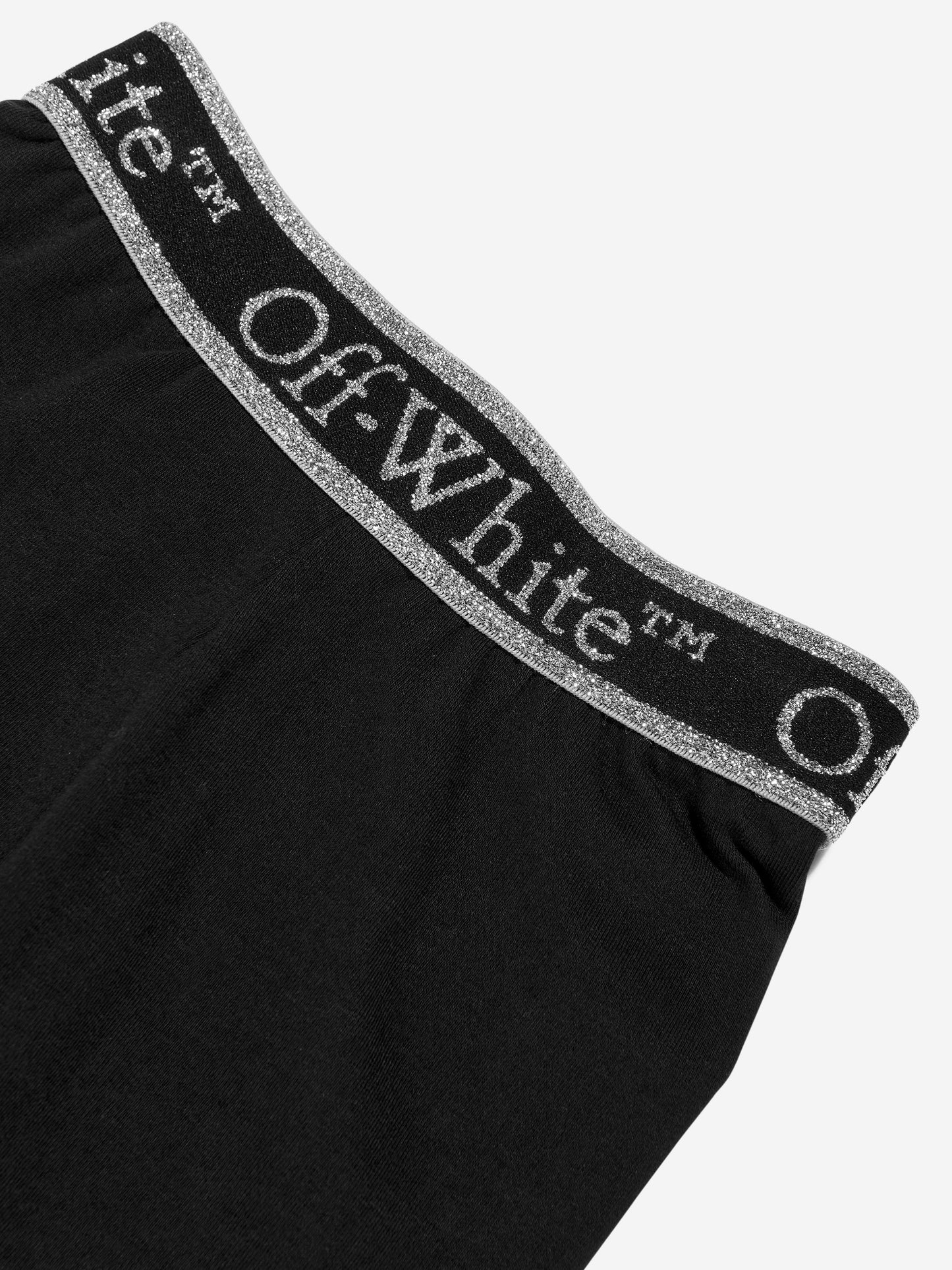 Off-White 女童 Bookish Logo Band 紧身裤（黑色）