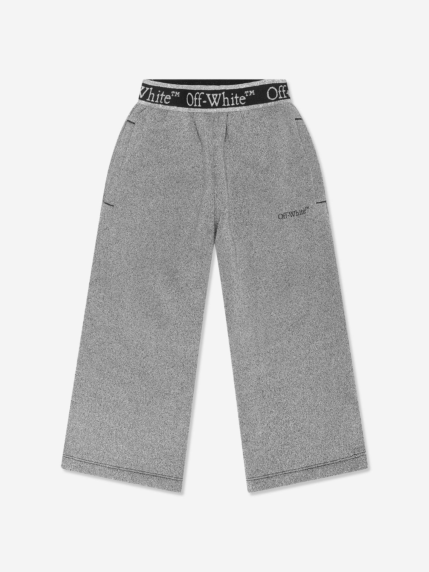 Off-White 女童 Bookish Logo Band 慢跑裤（灰色）