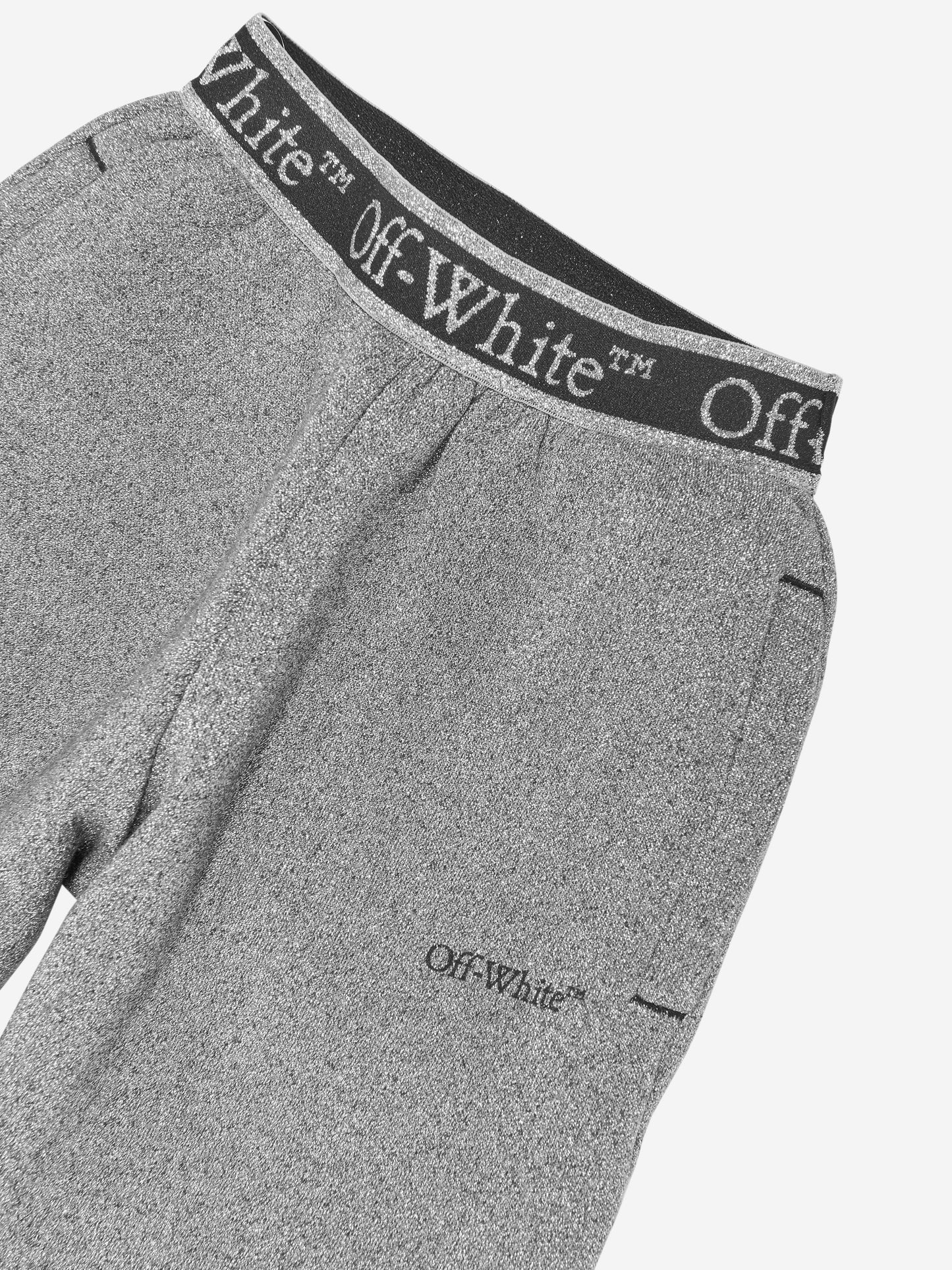 Off-White 女童 Bookish Logo Band 慢跑裤（灰色）