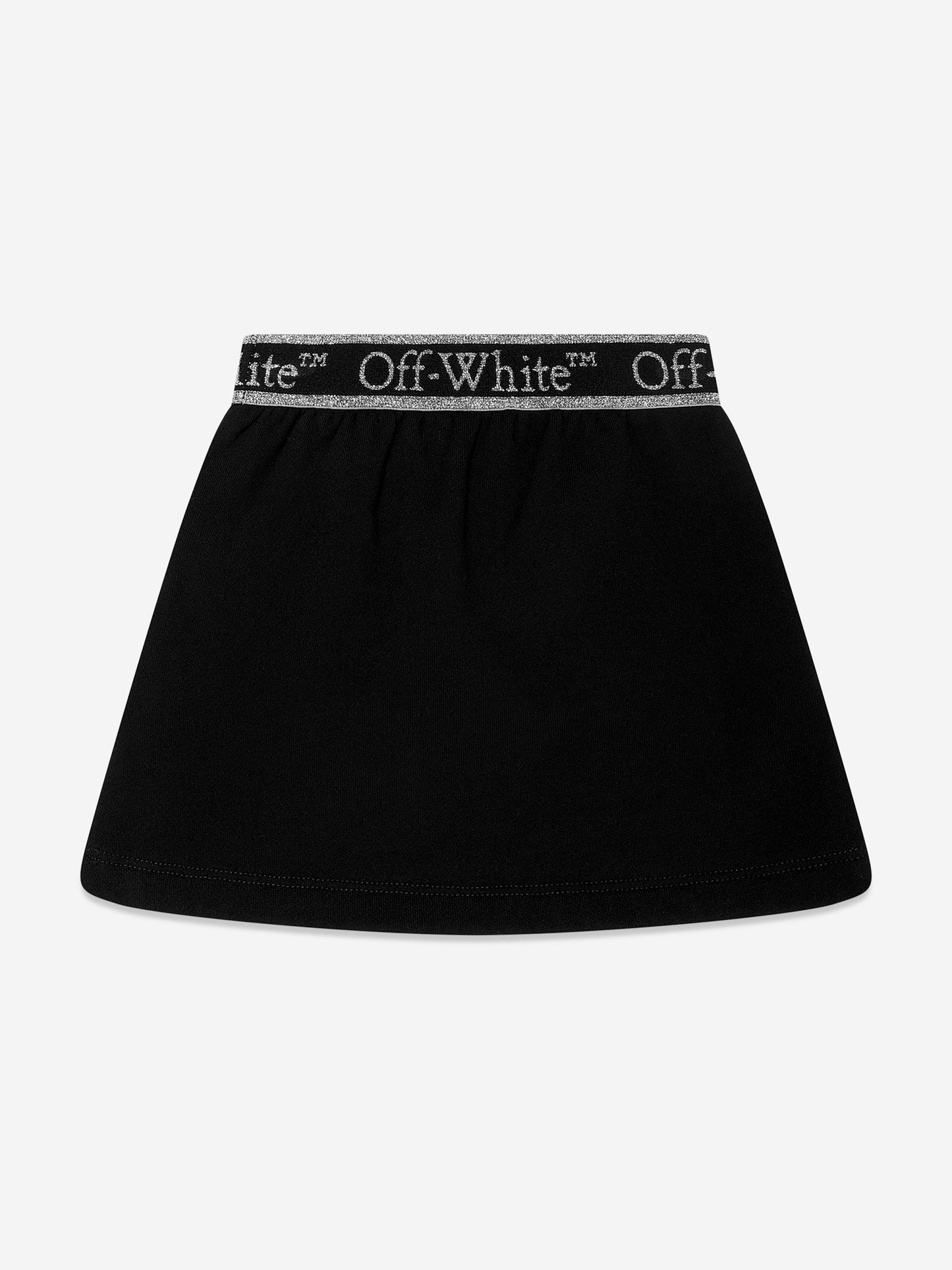 Off-White 女童黑色书呆子徽标带运动裙
