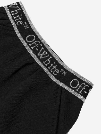Off-White 女童黑色书呆子徽标带运动裙