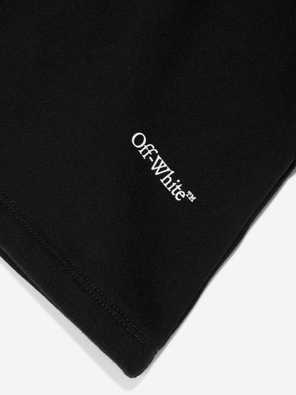 Off-White 女童黑色书呆子徽标带运动裙