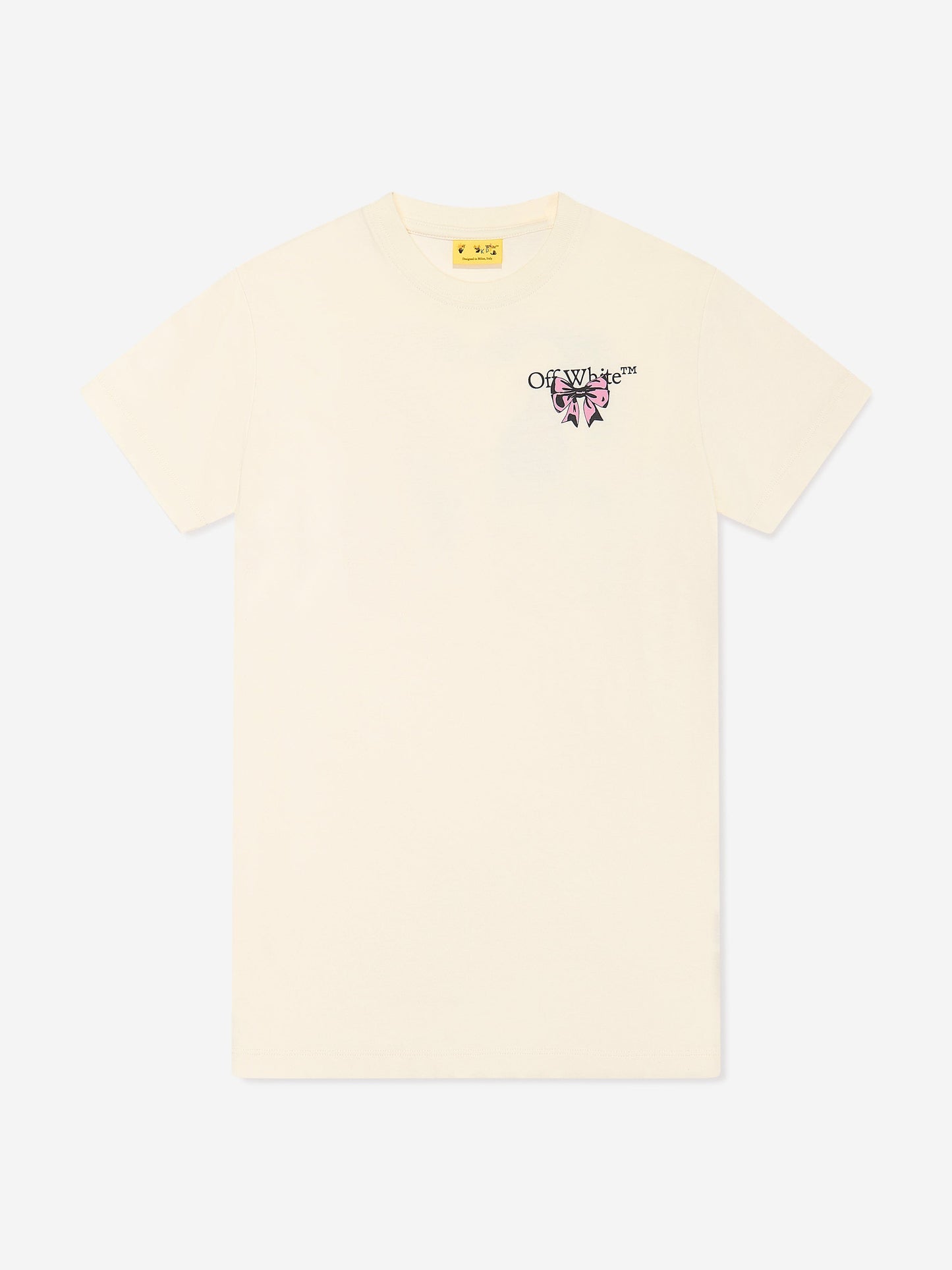 Off-White 女童白色箭头蝴蝶结连衣裙