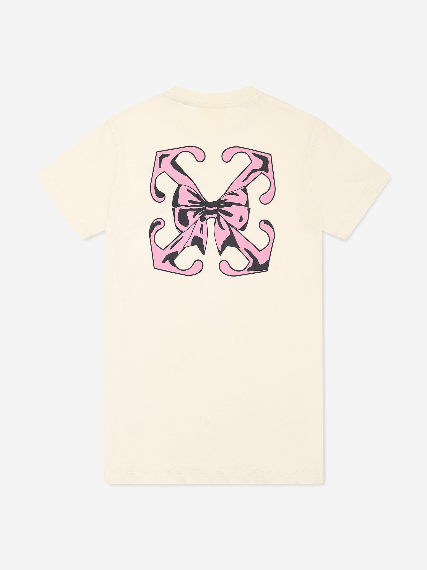 Off-White 女童白色箭头蝴蝶结连衣裙