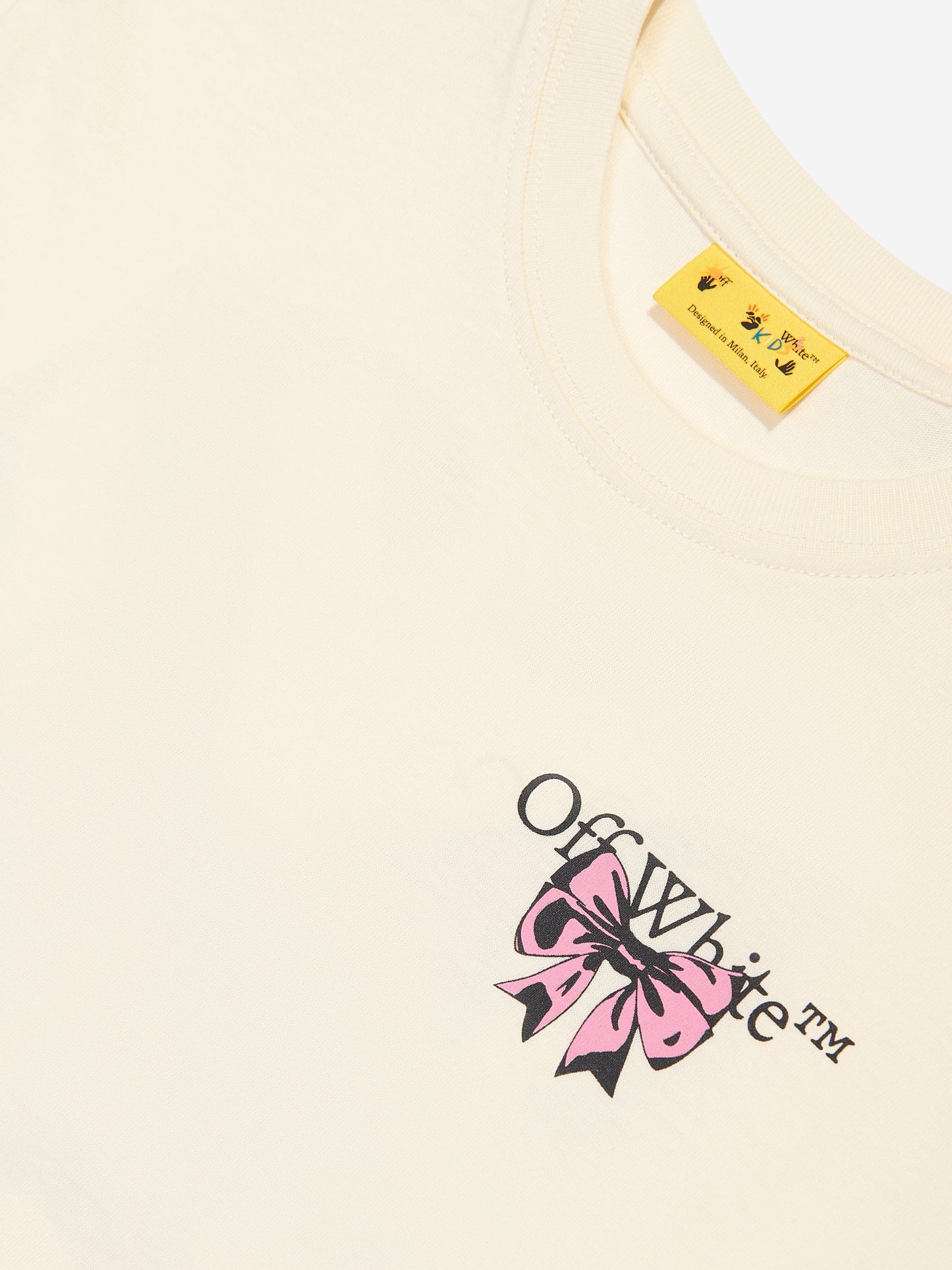 Off-White 女童白色箭头蝴蝶结连衣裙