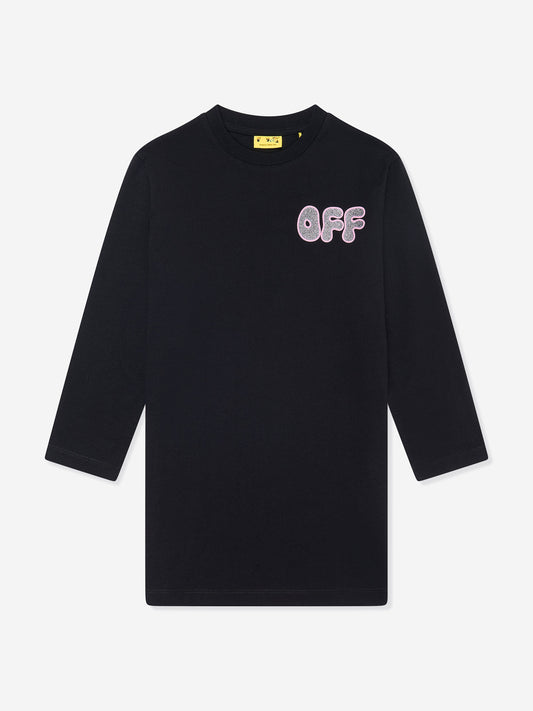 Off-White 女童 Arrow 黑色厚重连衣裙