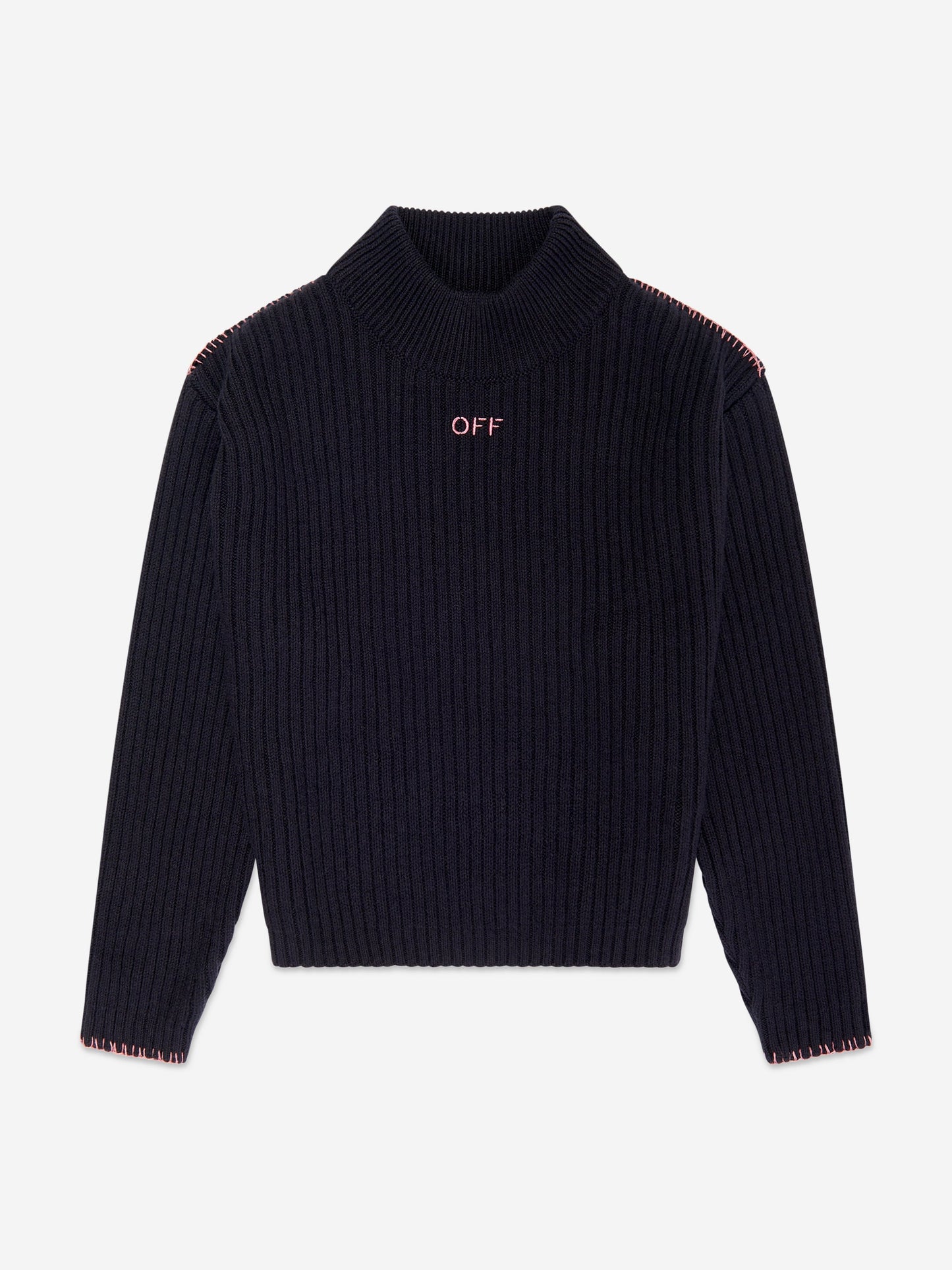Off-White 女童 Off Stamp 透明罗纹套衫（黑色）
