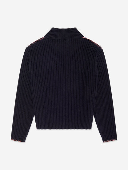 Off-White 女童 Off Stamp 透明罗纹套衫（黑色）