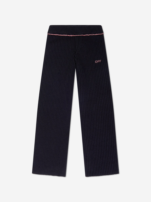 Off-White 女童 Off Stamp 透明罗纹套衫（黑色）
