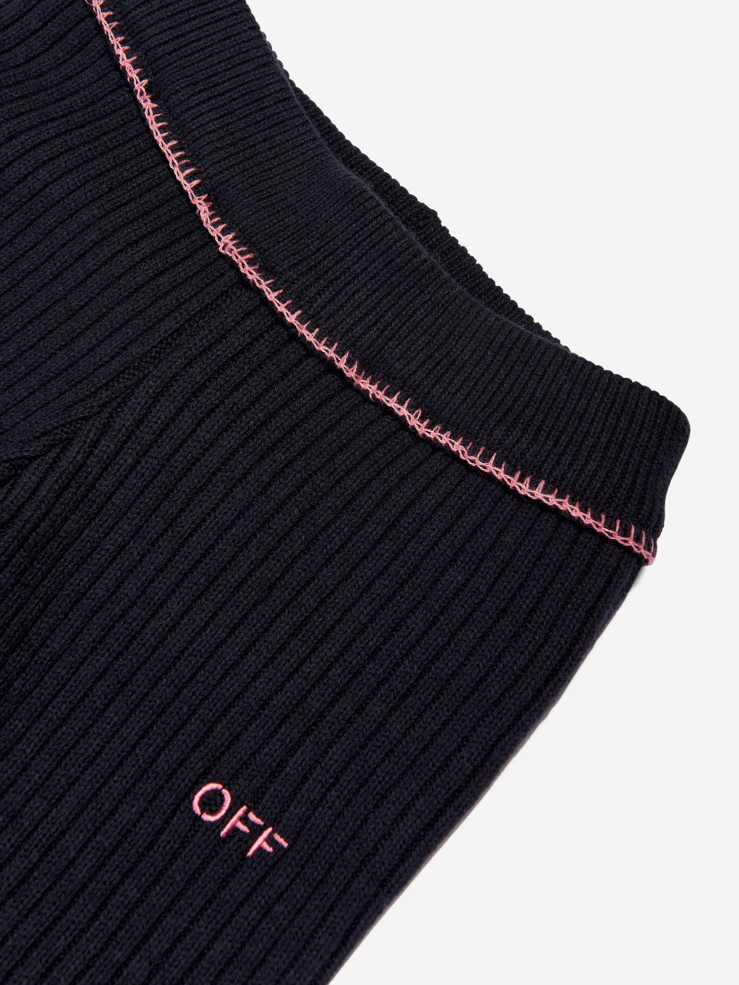 Off-White 女童 Off Stamp 透明罗纹套衫（黑色）
