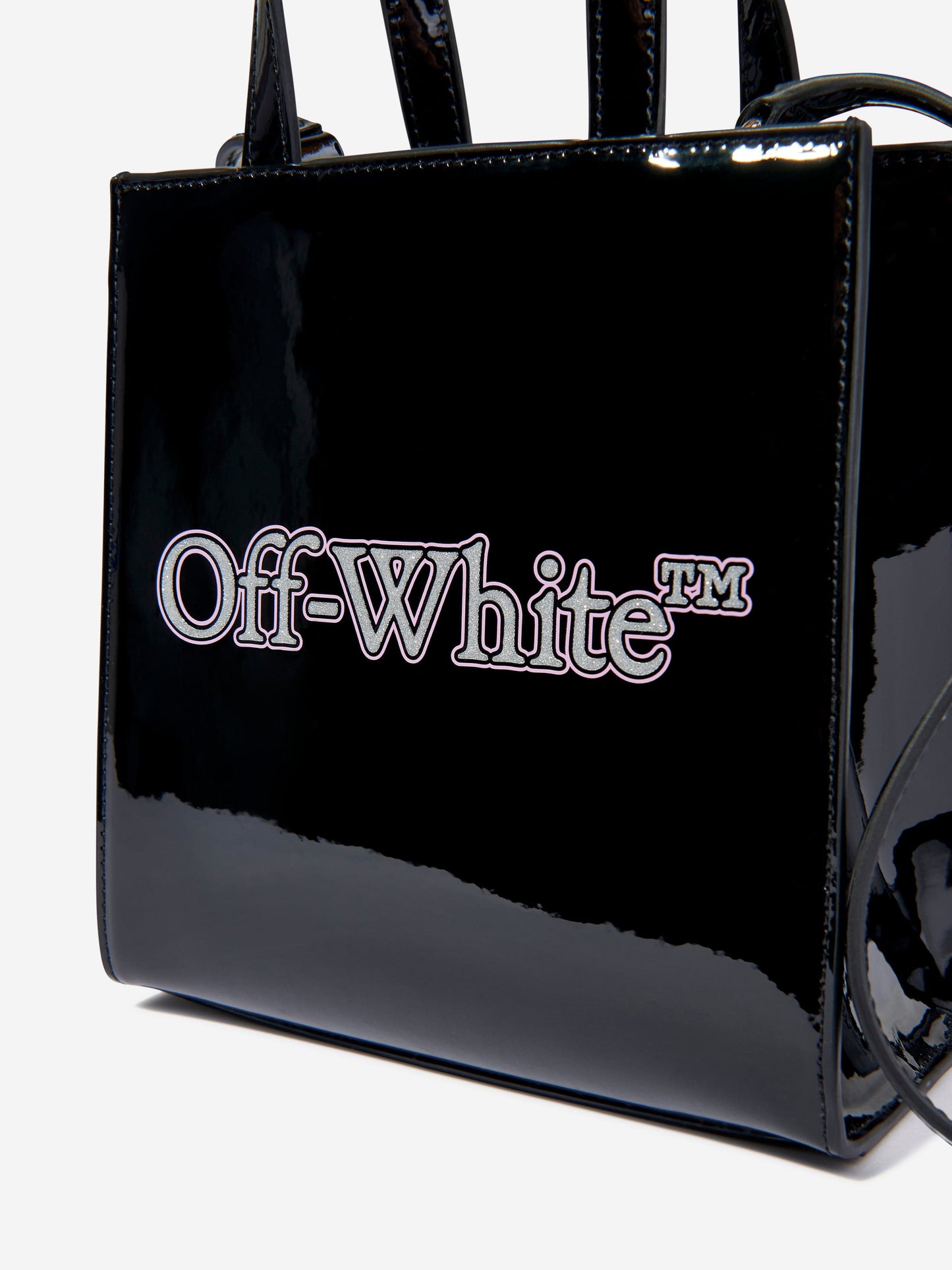 Off-White Girls 黑色大号书呆子迷你包（18厘米）