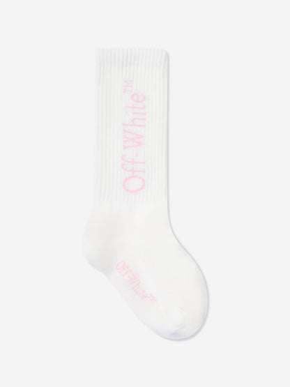Off-White 女童白色书呆子长袜