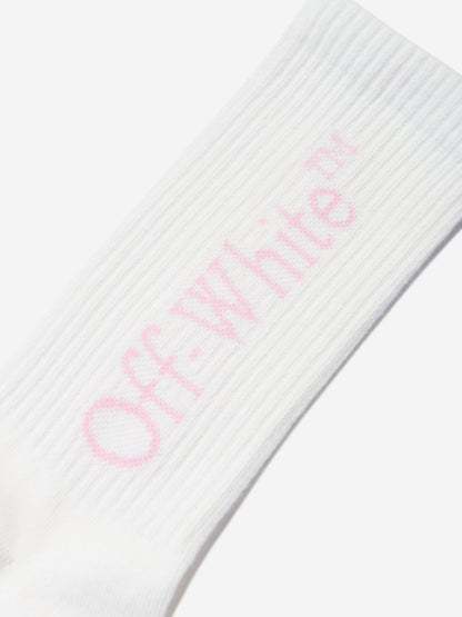 Off-White 女童白色书呆子长袜