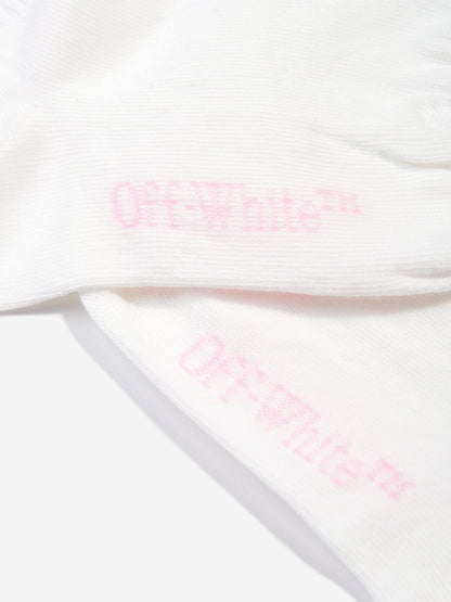 Off-White 女童白色书呆子长袜