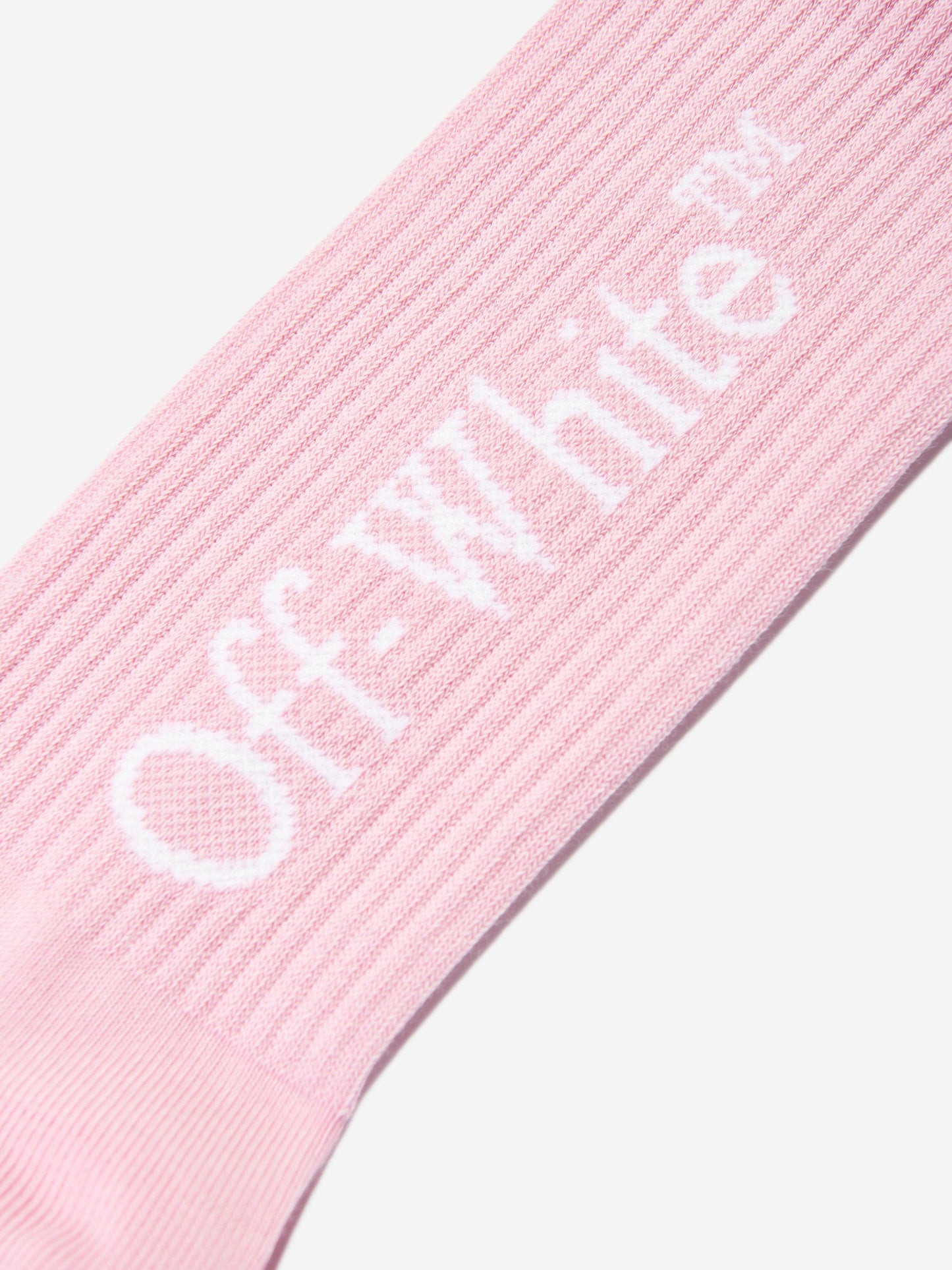 Off-White 女童粉色书呆子长袜