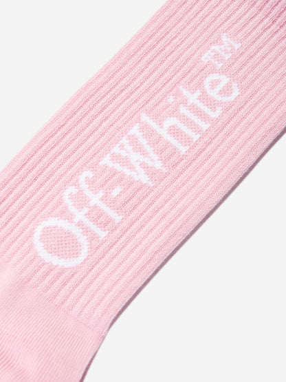 Off-White 女童粉色书呆子长袜