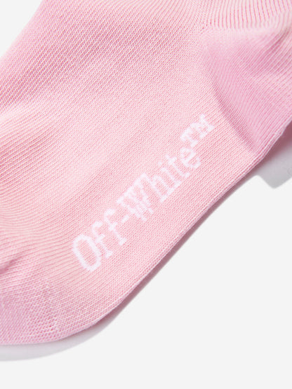 Off-White 女童粉色书呆子长袜