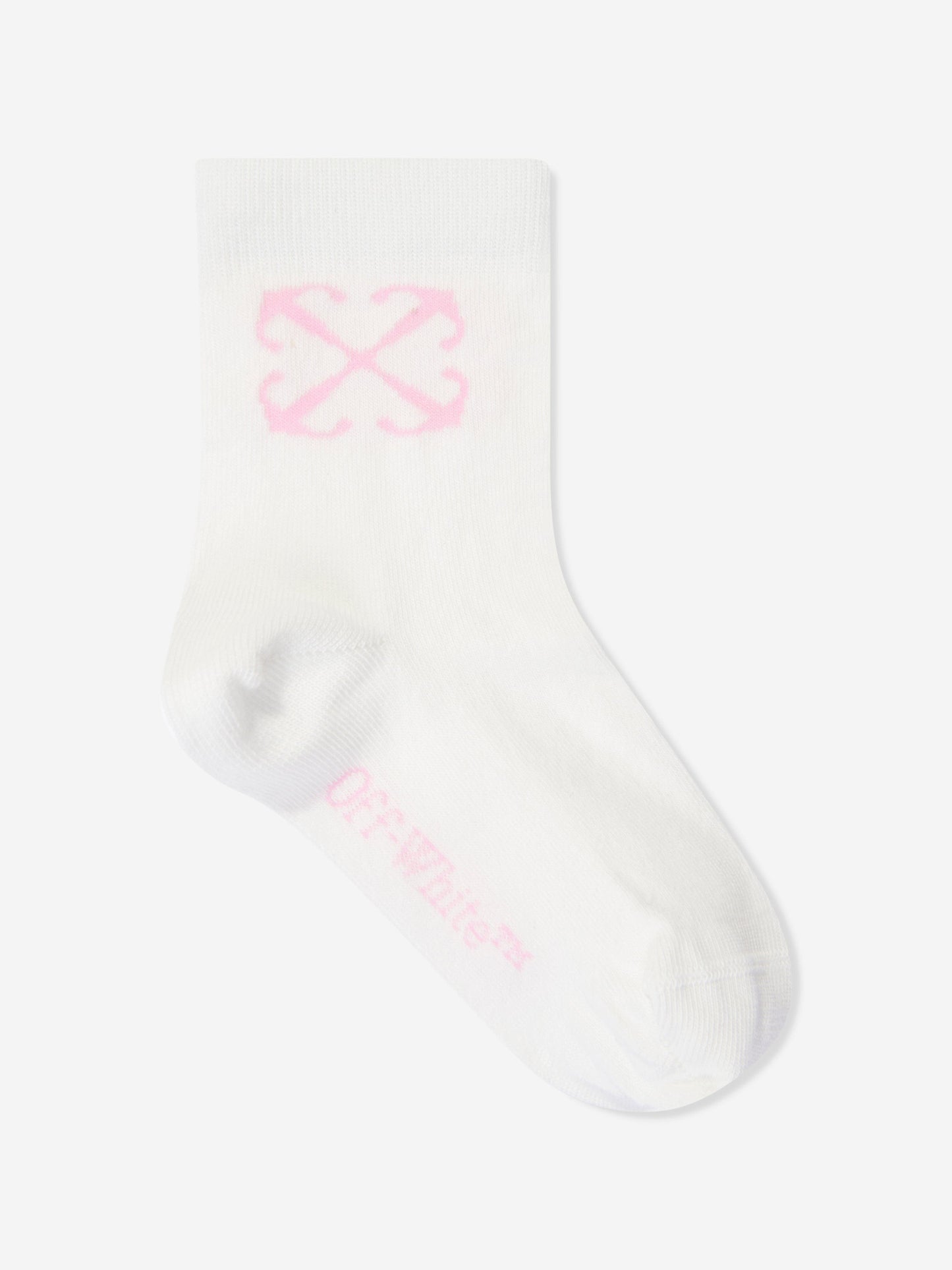 Off-White 女童 Arrow 中高筒袜（白色）