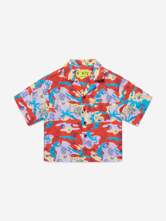 Off-White 男童 Puzzleflage 保龄球衬衫（多色）
