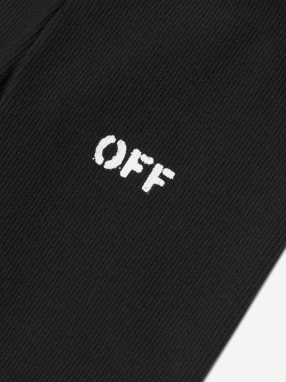 Off-White 女童 Off Stamp 黑色短裤