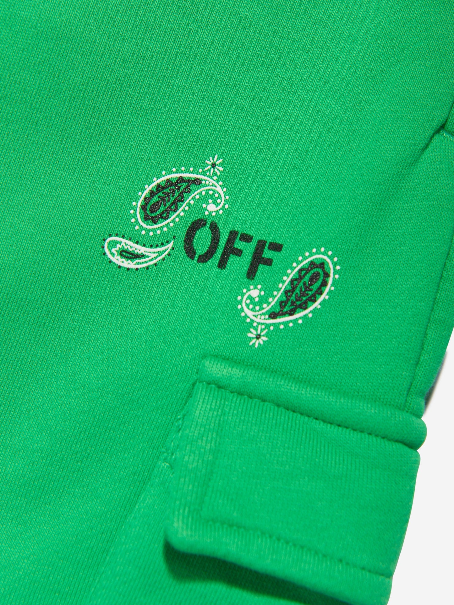 Off-White 儿童绿色 Bandana 慢跑裤