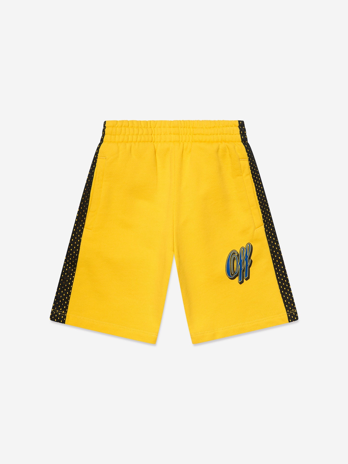 Off-White 男童黄色棒球徽标网眼短裤