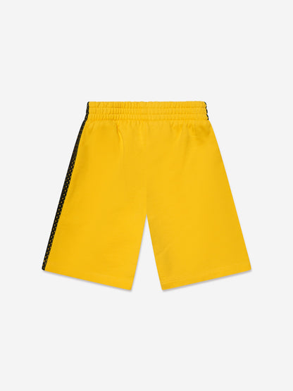 Off-White 男童黄色棒球徽标网眼短裤