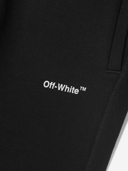 Off-White 男童徽标工业风慢跑裤（黑色）