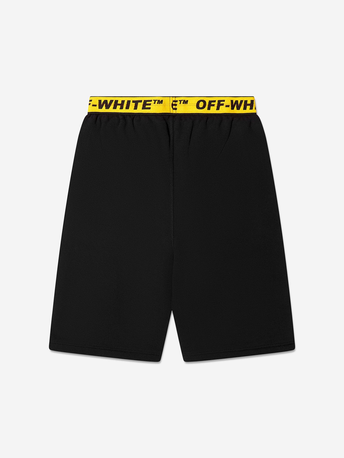 Off-White 男童黑色徽标工业风运动短裤