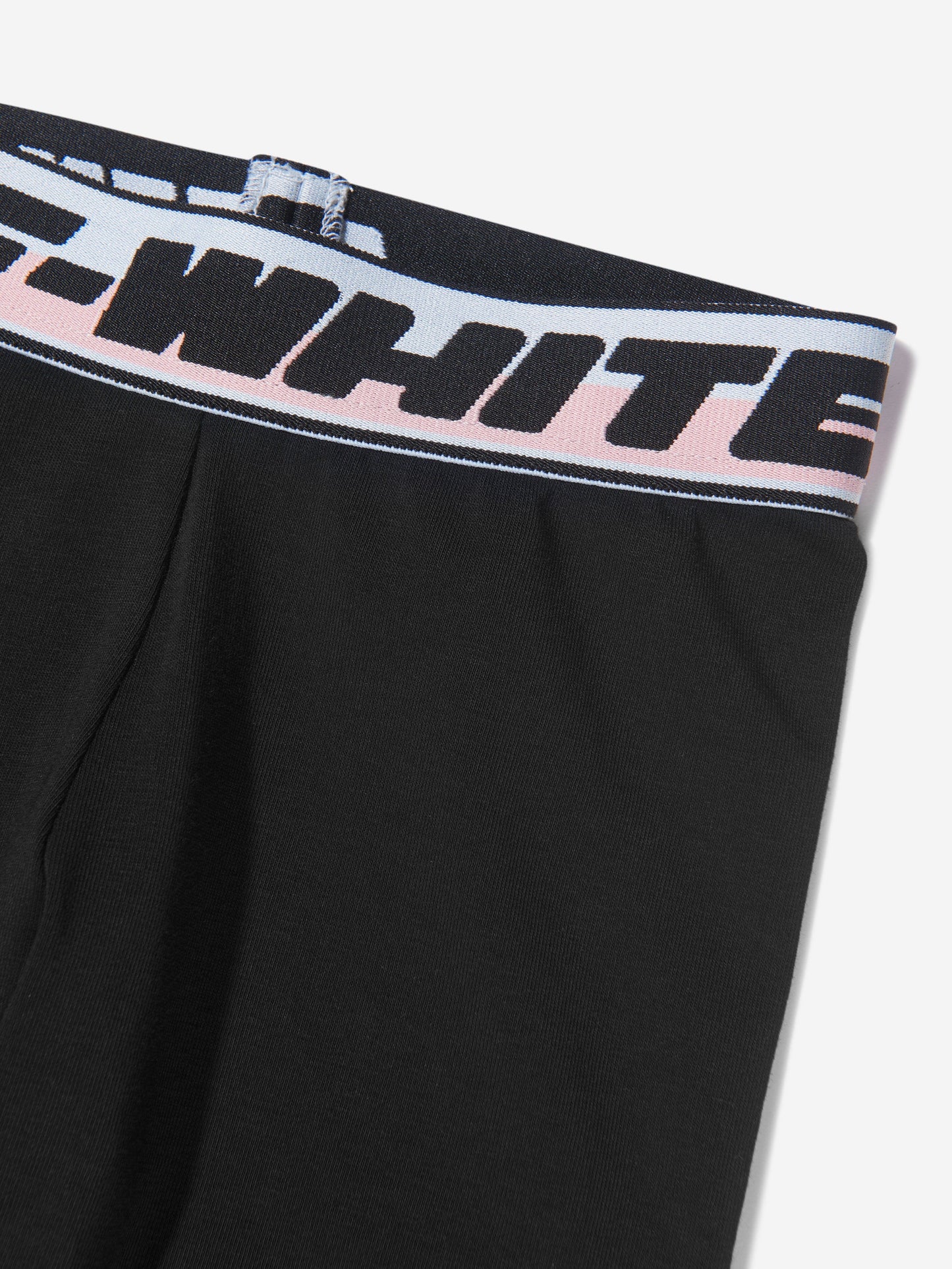 Off-White 女童黑色徽标带紧身裤