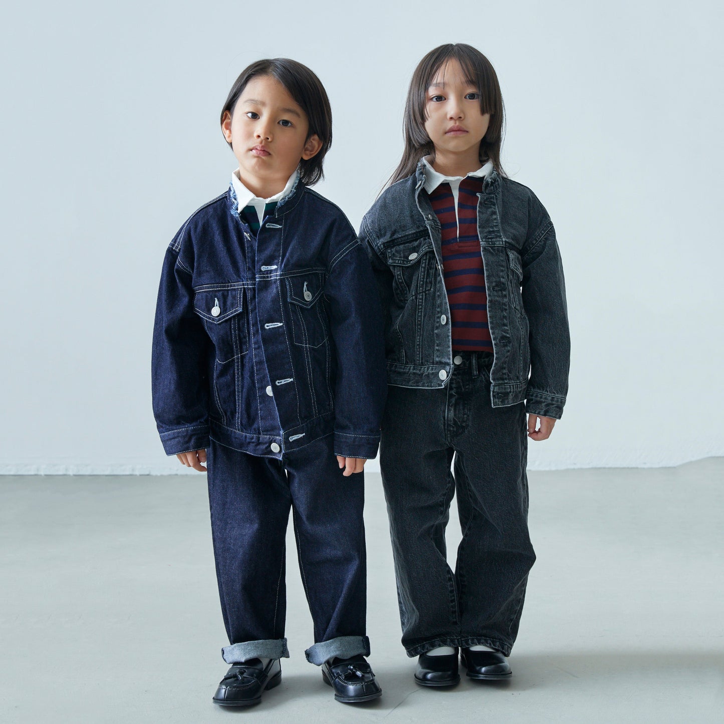 儿童深蓝色牛仔夹克