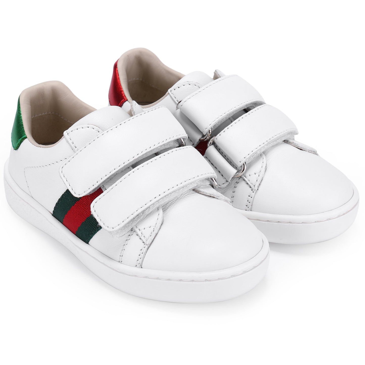 Baby Girls White Leather Trainers