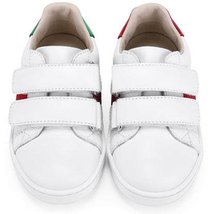 Baby Girls White Leather Trainers