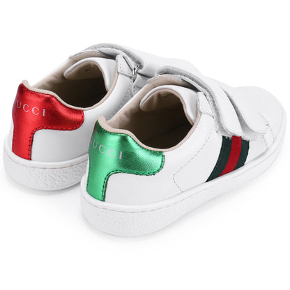 Baby Girls White Leather Trainers