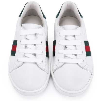 Baby Girls White Leather Trainers