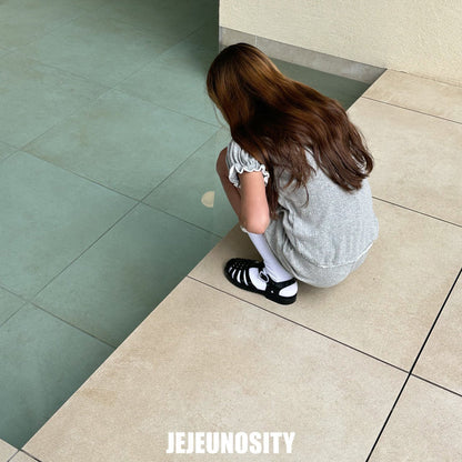 女童灰色棉短裤