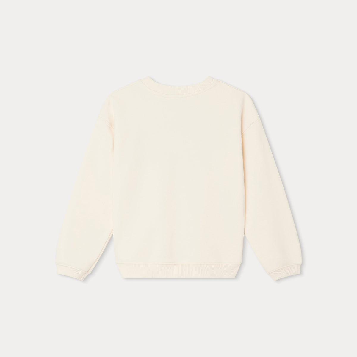 女童米白色Logo棉卫衣