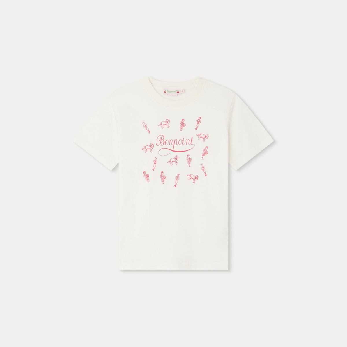 女童白色Logo棉T恤