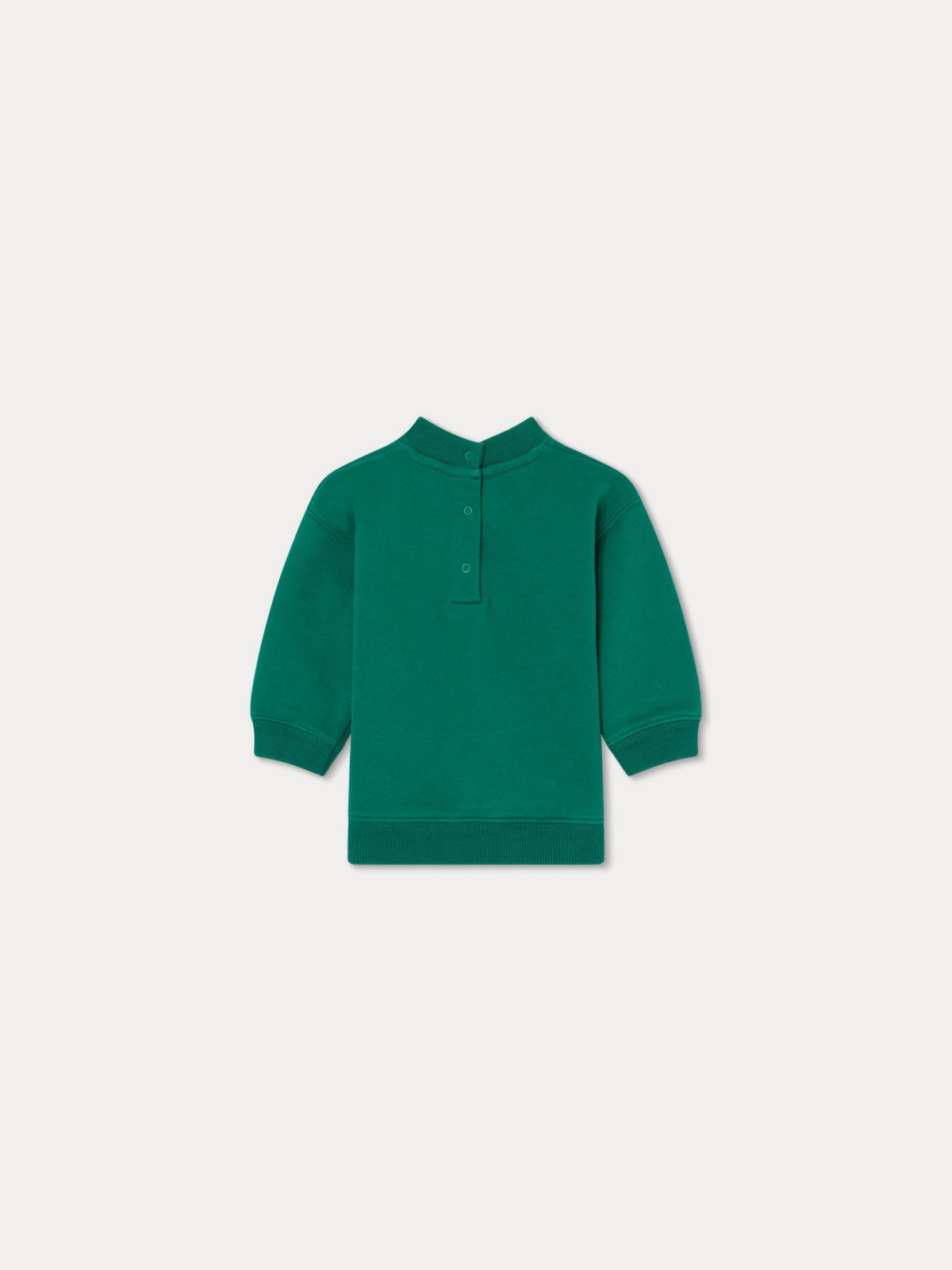 男婴绿色Logo棉卫衣