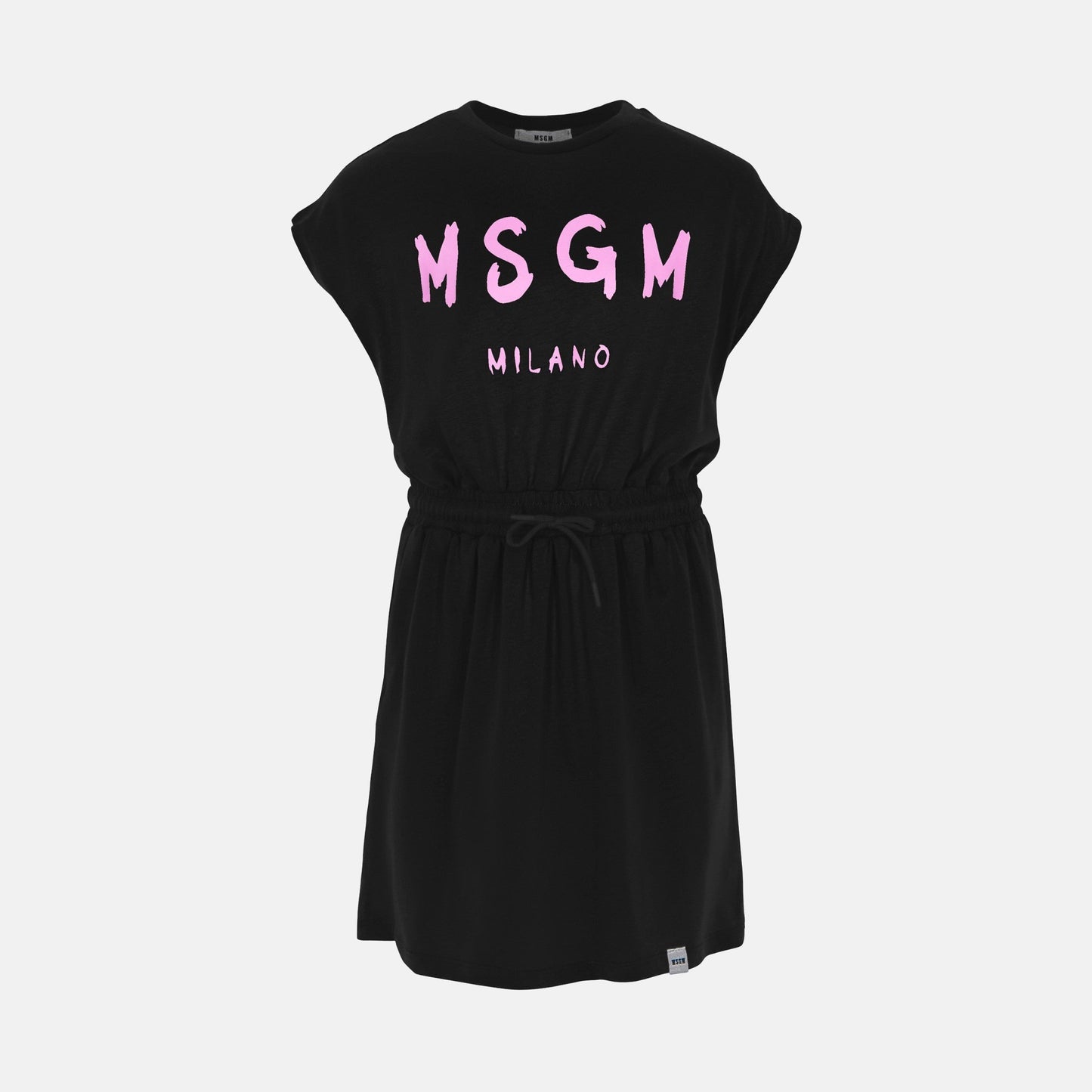 女童黑色Logo棉连衣裙