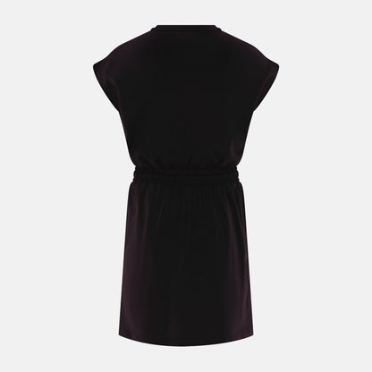 女童黑色Logo棉连衣裙