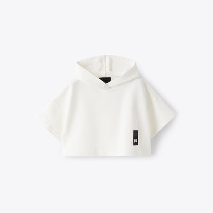 女童白色"IG"棉卫衣