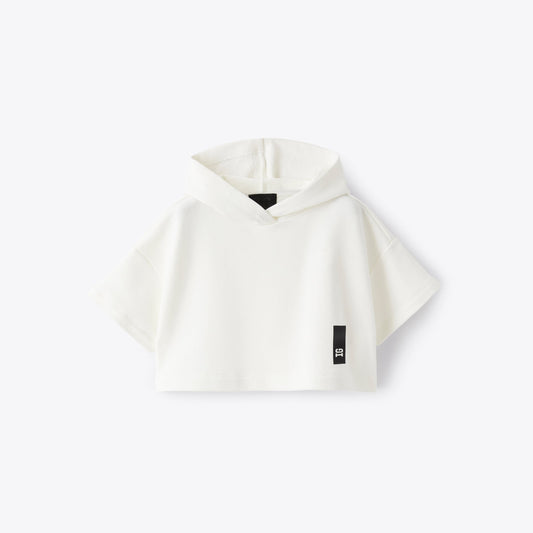 女童白色"IG"棉卫衣