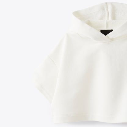 女童白色"IG"棉卫衣