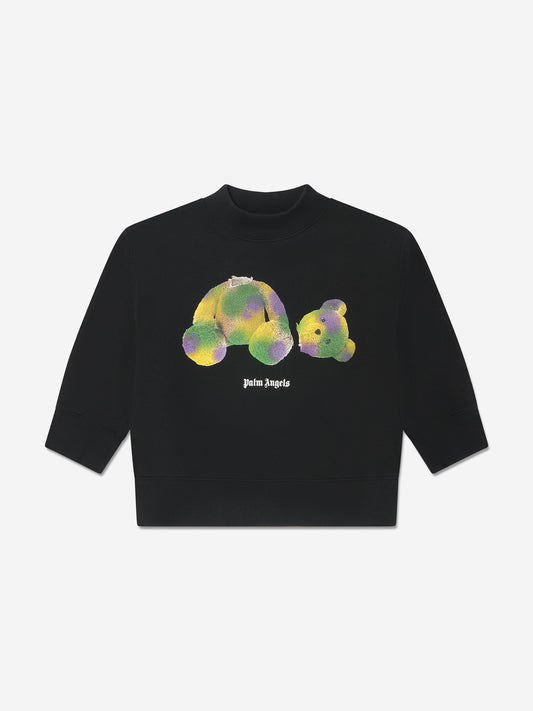 Palm Angels 男童 Pop PA Bear 黑色运动衫